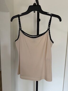 Joseph Ribkoff Beige Polka Dot Tank Top Sleeveless Blouse Size 8